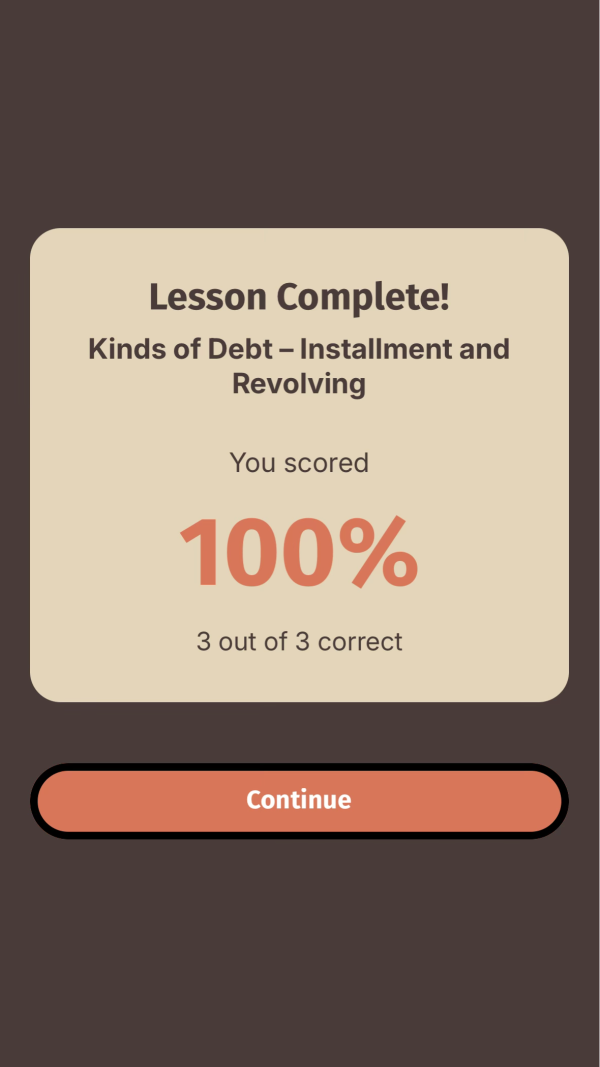 Learn feature screenshot